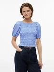 Tommy Jeans Kurzarmbluse "TJW SMOCKED SS BLOUSE" Baumwolle, Puff&auml;rmel
