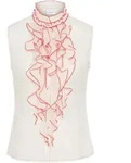 Blusentop SAINT TROPEZ "&Auml;rmellose Bluse TilliSZ", Damen, Gr. M, wei&szlig; (ice),