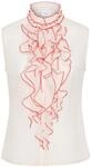 Blusentop SAINT TROPEZ "&Auml;rmellose Bluse TilliSZ", Damen, Gr. M, ice, Obermaterial: