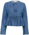 Langarmhemd SOAKED IN LUXURY "Langarm - Hemd SLChamy", Damen, Gr. S, N-Gr, blau