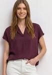 Hemdbluse STREET ONE, Damen, Gr. 34, rustic rouge, Stoff, 100% Viskose,...