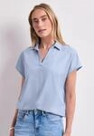 Hemdbluse STREET ONE, Damen, Gr. 34, cashmere blau, Stoff, 100% Viskose,...