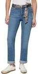 Slim-fit-Jeans ZERO "Damen mit Leo-G&uuml;rtel Style Orlando 28 Inch", Damen, Gr. 40,