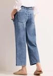 Loose-fit-Jeans STREET ONE, Damen, Gr. 36, L&auml;nge 26, mid blau striped wash, Jeans,
