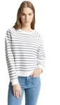 Sweatshirt TOM TAILOR DENIM, Damen, Gr. XXL, sanftes wei&szlig; navy stripe,...