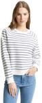 Sweatshirt TOM TAILOR DENIM, Damen, Gr. XXL, sanftes wei&szlig; navy stripe, Sweatware,