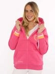 Kapuzensweatjacke ZWILLINGSHERZ "Smile Everyday ZH", Damen, Gr. S/M, mittelpink,