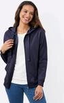 Shirtjacke CASUAL LOOKS "Sweatjacke", Damen, Gr. 36, marine, 100% Baumwolle,