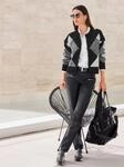 Strickjacke HEINE, Damen, Gr. 38, schwarz, ecru, gemustert, 55% Polyacryl, 36%