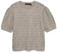 Kurzarmpullover VERO MODA "VMDOFFY STITCH 2/4 O-NECK PULLOVER NOOS", Damen, Gr. M,