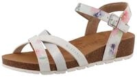 Mustang Shoes Sandalette "Magnolia" Riemchensandale, Sommerschuh mit modischem Druck