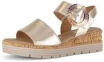 Plateausandaletten GABOR "Plateau Sandale", Damen, Gr. 37, gold, Schuhe