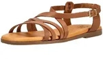 Riemchensandale OH MY SANDALS "Oh My Sandals Sandalen Leder", Damen, Gr. 39, braun,