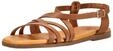 Riemchensandale OH MY SANDALS "Oh My Sandals Sandalen Leder", Damen, Gr. 39, braun,