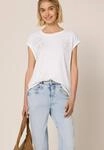 Rundhalsshirt STREET ONE STUDIO, Damen, Gr. 38, wei&szlig;, Web, 50% Baumwolle, 50% Modal,