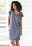Nachthemd VIVANCE DREAMS, Damen, Gr. 40/42, N-Gr, blau (dunkelblau), Single...