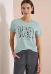 Kurzarmshirt CECIL, Damen, Gr. L (42), crystal mint, Jersey, Obermaterial: 100%