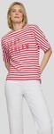 Rabe Rundhalsshirt im Streifen-Look und mit Glitzer-Druck