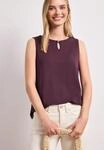 V-Shirt STREET ONE, Damen, Gr. 34, rustic rouge, Stoff, 95% Viskose, 5%...