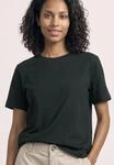 Kurzarmshirt STREET ONE, Damen, Gr. 34, schwarz (deep bound gr&uuml;n), Jersey,