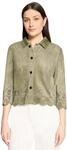 Jackenblazer BETTY BARCLAY "Damen mit Kn&ouml;pfen", Damen, Gr. 36, soft olive, Samt,