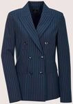 Jackenblazer MADELEINE "Blazer Longblazer mit Nadelstreifen", Damen, Gr. 34,...