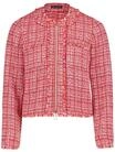 Jackenblazer BETTY BARCLAY "Damen mit Fransen", Damen, Gr. 42, bunt (rot, pink),