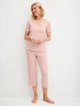 CALIDA Capri-Pyjama "Elegant Dreams" 2 aus weicher Single-Jersey-Qualit&auml;t,...