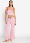 Pyjama LSCN BY LASCANA, Damen, Gr. 40/42, rosa, Jersey, Obermaterial: 100%...