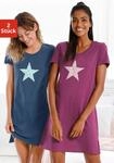 Vivance Dreams Nachthemd Packung, 2 St&uuml;ck, mit Sternenprint