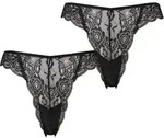 Panty URBAN CLASSICS "Urban Classics Ladies Allover Lace Tanga 2-Pack", Damen,...