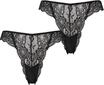 Panty URBAN CLASSICS "Urban Classics Ladies Allover Lace Tanga 2-Pack", Damen,...