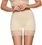 ALKATO Leggings "Slips Damen Longpants mit Spitze und Bein"