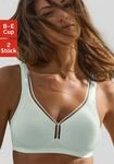T-Shirt-BH PETITE FLEUR, Damen, Gr. 90, Cup D, gr&uuml;n (mint, wei&szlig;), Jersey,