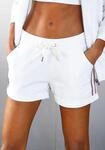 Strandshorts H.I.S, Damen, Gr. 44/46, N-Gr, wei&szlig;, Sweatware, Obermaterial: 77%
