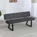 Sitzbank DUO COLLECTION "Tara Bank mit R&uuml;ckenlehne", grau (anthrazit, schwarz),
