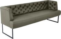 K+W Komfort & Wohnen Polsterbank "Creso" im modernen Chesterfield-Look, mit schwarzen