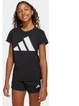 T-Shirt ADIDAS SPORTSWEAR "JG BL TEE 160", M&auml;dchen, Gr. 164, schwarz-wei&szlig; (schwarz,