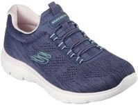 Slip-On Sneaker SKECHERS "SUMMITS-FUN FLARE", Damen, Gr. 35, blau, Synthetik,...