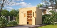 Gartenhaus NORDIC HOLZ "Felix 1,5", beige (naturbelassen), ohne Fu&szlig;boden, ohne