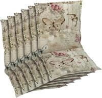 GO-DE Sesselauflage Schmetterling beige - Ma&szlig;e BxLxH ca.: 50 cm x 100 cm x 6 cm