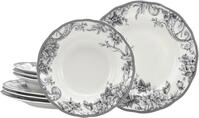 CreaTable Tafelservice "Adelaide, Service 8-tlg." Teller Set, Nostalgischer Vintage