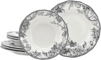 Tafelservice CREATABLE "Adelaide, Service 8-tlg.", wei&szlig; (grau), 8, Porzellan,