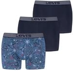 Levis Boxershorts "LEVIS MEN HATCH FLWR AOP BOXER BRIEF 3P" mit Logobund und ohne