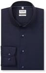 Langarmhemd OLYMP "Level 5", Herren, Gr. 45, N-Gr, marine, Web, Obermaterial:...