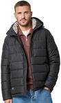 Steppjacke CASAMODA "CASAMODA Steppjacke mit Kapuze uni", Herren, Gr. M, schwarz,