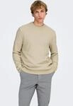 ONLY & SONS Strickpullover "ONSDAVE REG LS CREW NECK KNIT NOOS" Baumwolle,...