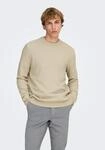 Strickpullover ONLY & SONS "ONSDAVE REG LS CREW NECK KNIT NOOS", Herren, Gr. M,...
