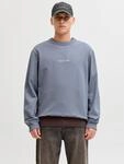 Sweatshirt JACK & JONES "JORNORREBRO EMB SWEAT CREW NOOS", Herren, Gr. L, tradewinds,