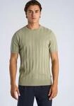 Kurzarmpullover LINDBERGH, Herren, Gr. S, dusty gr&uuml;n, Strick, Obermaterial: 70%